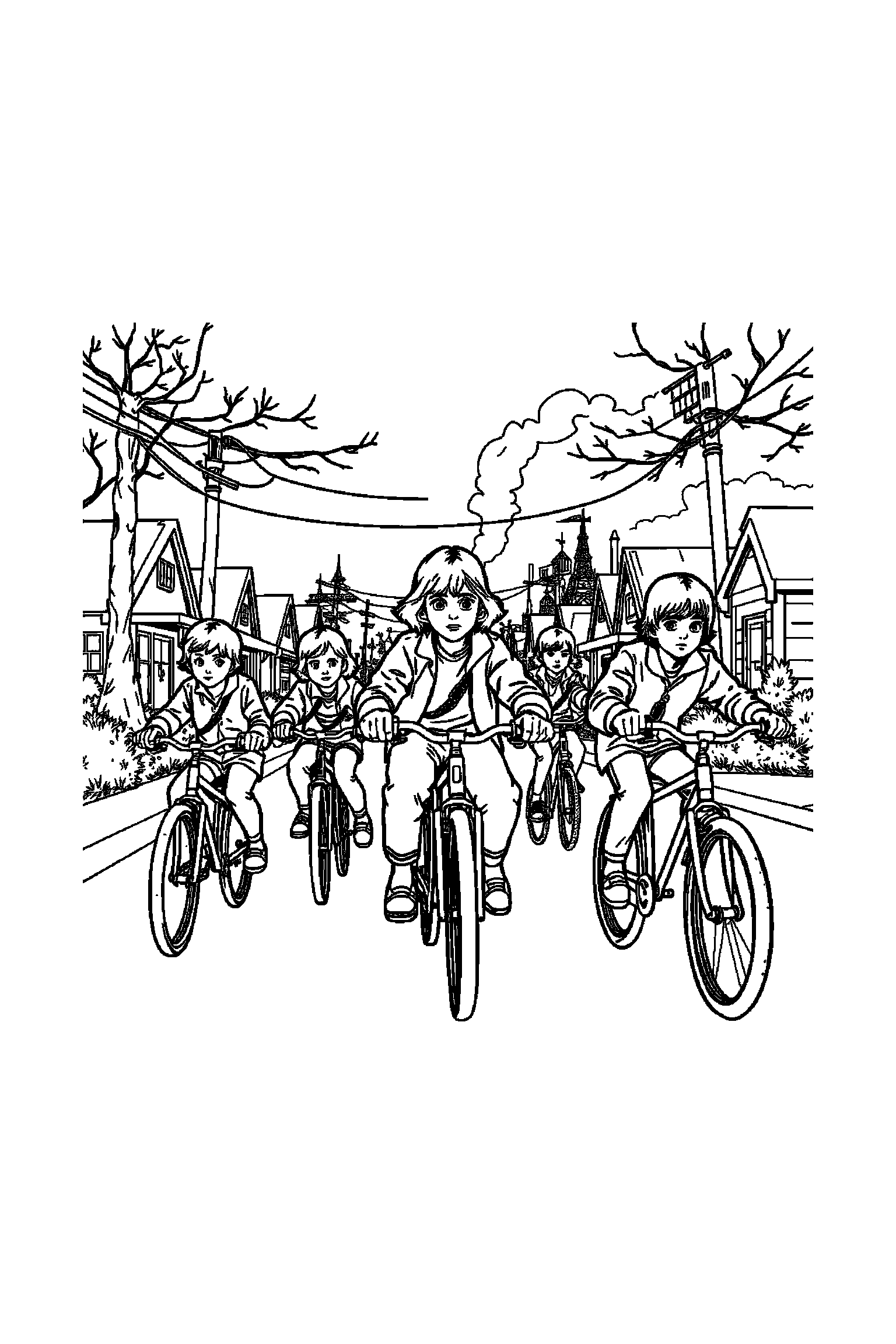 Coloriage Stranger Things gratuit à imprimer - Dustin debout avec les deux bras visibles et bien attachés au corps Coloriage Stranger Things gratuit à imprimer : Dustin debout avec les deux bras visibles et bien attachés au corps