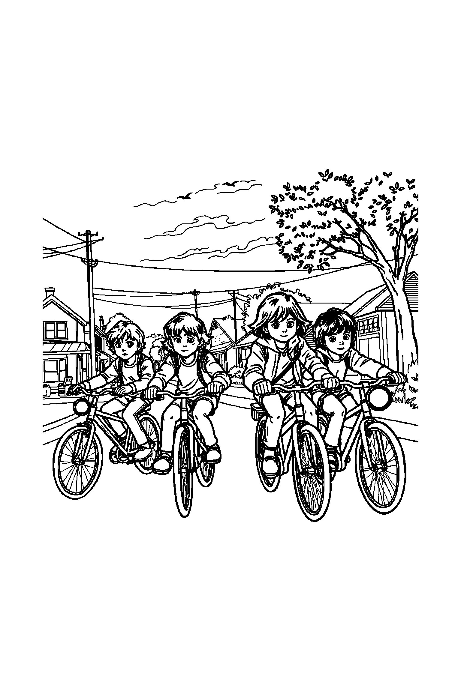 Coloriage Stranger Things gratuit à imprimer - Lucas tenant une gaufre Coloriage Stranger Things gratuit à imprimer : Lucas tenant une gaufre