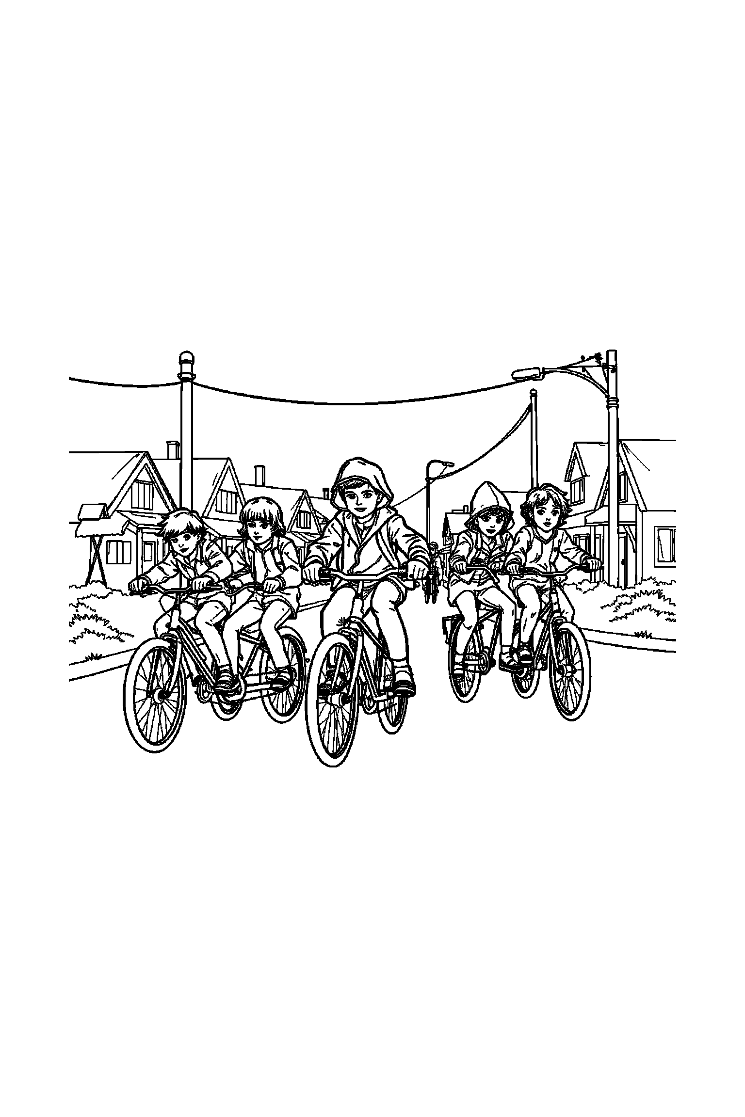 Coloriage Stranger Things gratuit à imprimer - Mike posé au centre de la page Coloriage Stranger Things gratuit à imprimer : Mike posé au centre de la page