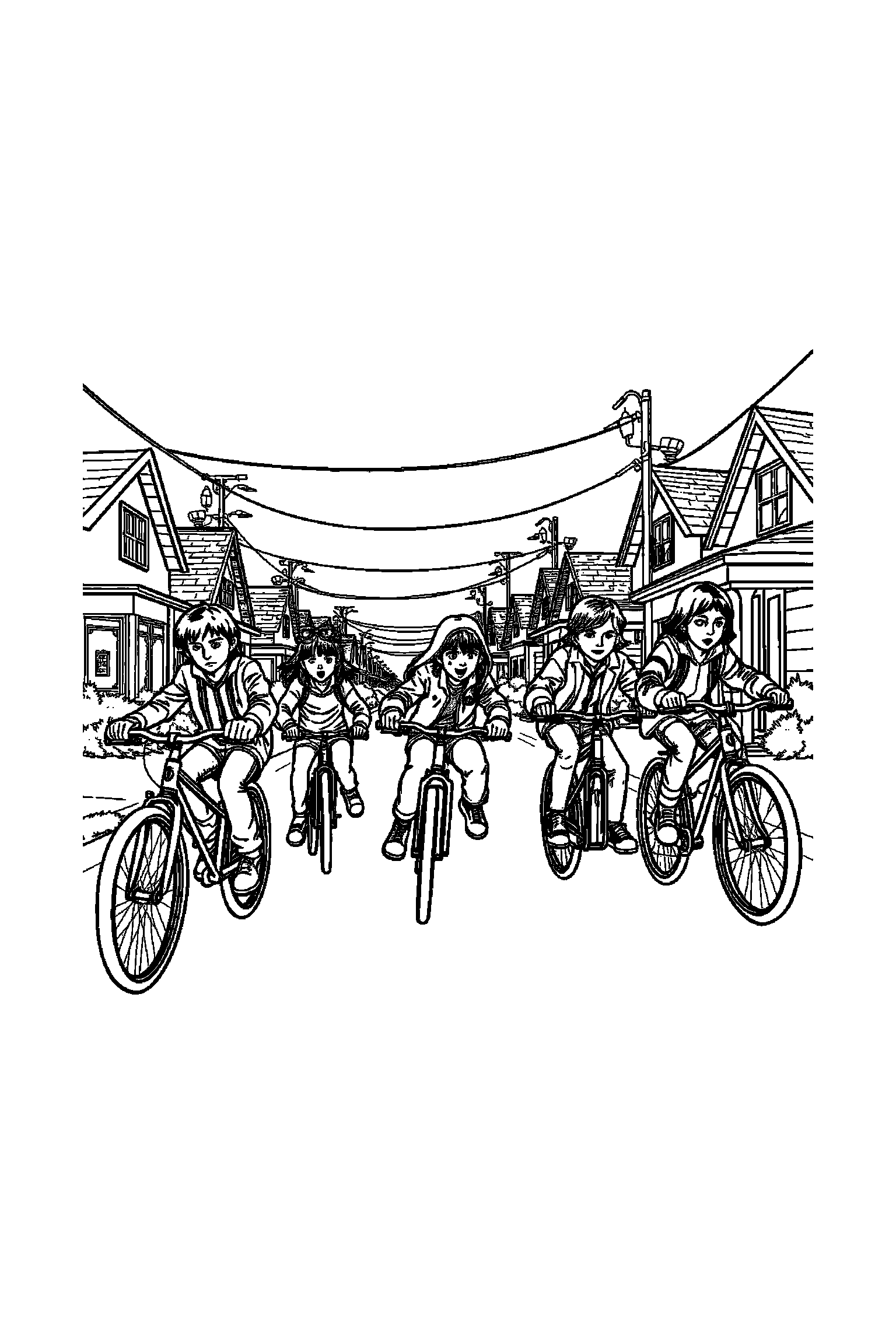 Coloriage Stranger Things gratuit à imprimer - Eleven avec un cadeau fermé Coloriage Stranger Things gratuit à imprimer : Eleven avec un cadeau fermé