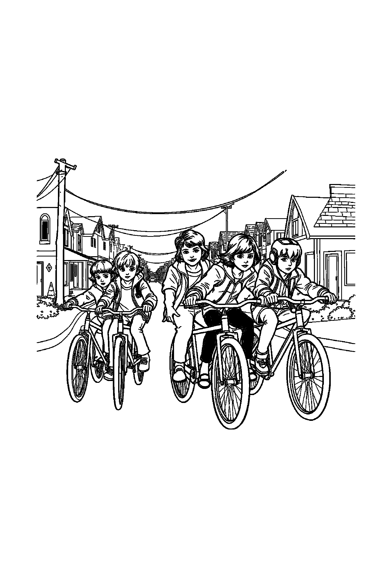 Coloriage Stranger Things gratuit à imprimer - Mike qui dort paisiblement Coloriage Stranger Things gratuit à imprimer : Mike qui dort paisiblement