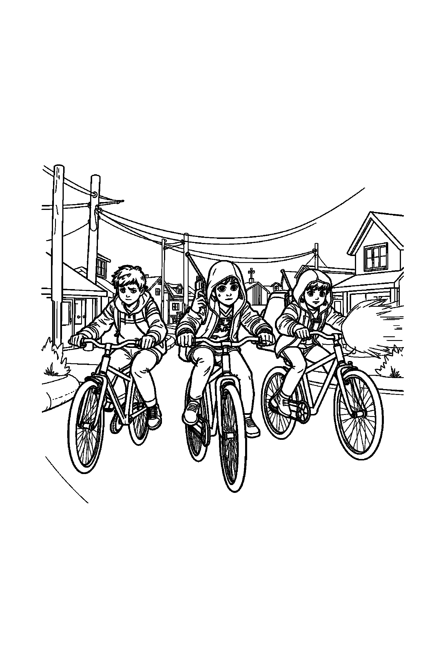 Coloriage Stranger Things gratuit à imprimer - Will qui montre une lampe torche avec un bras bien attaché au corps Coloriage Stranger Things gratuit à imprimer : Will qui montre une lampe torche avec un bras bien attaché au corps