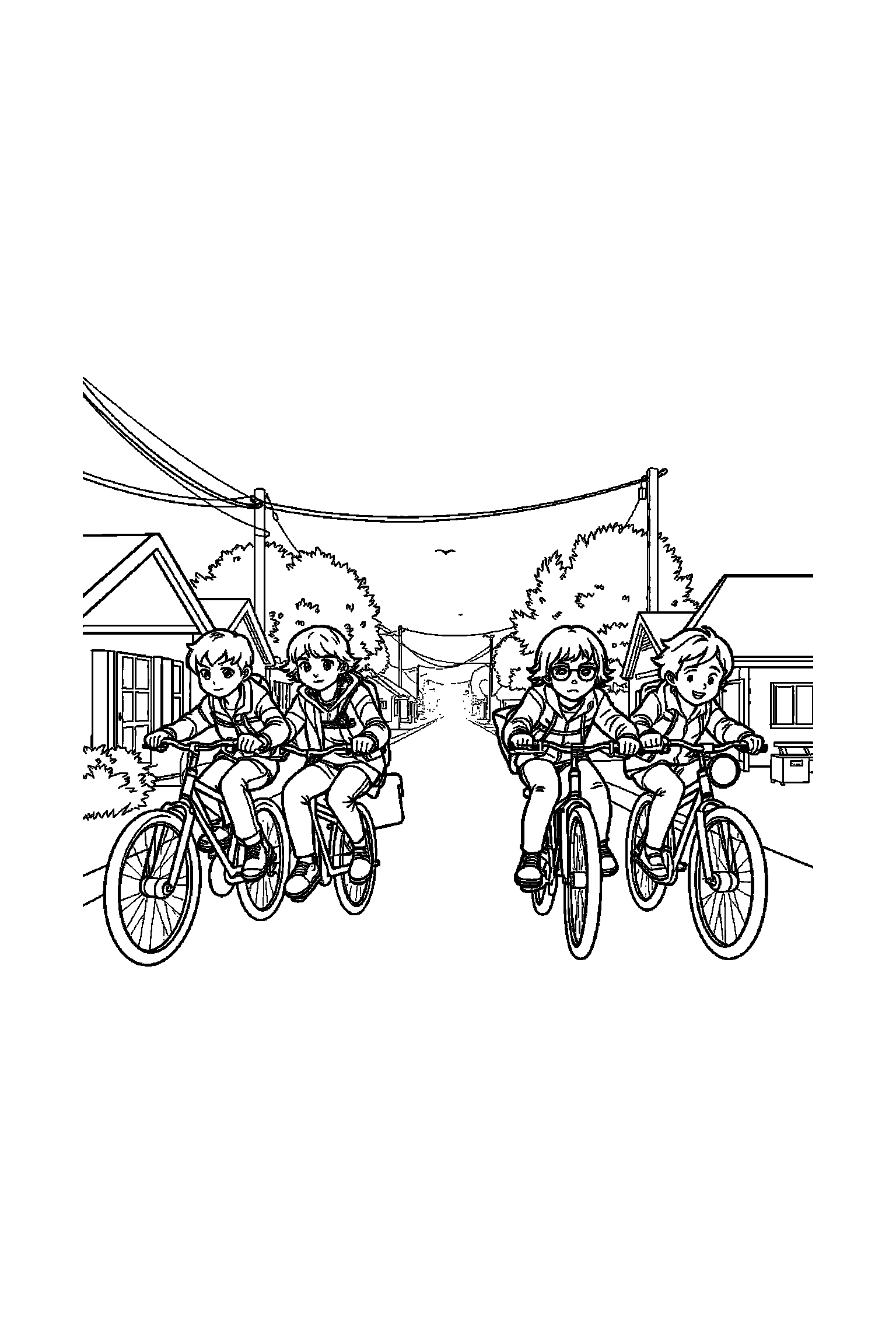 Coloriage Stranger Things gratuit à imprimer - Max avec un décor très simple Coloriage Stranger Things gratuit à imprimer : Max avec un décor très simple