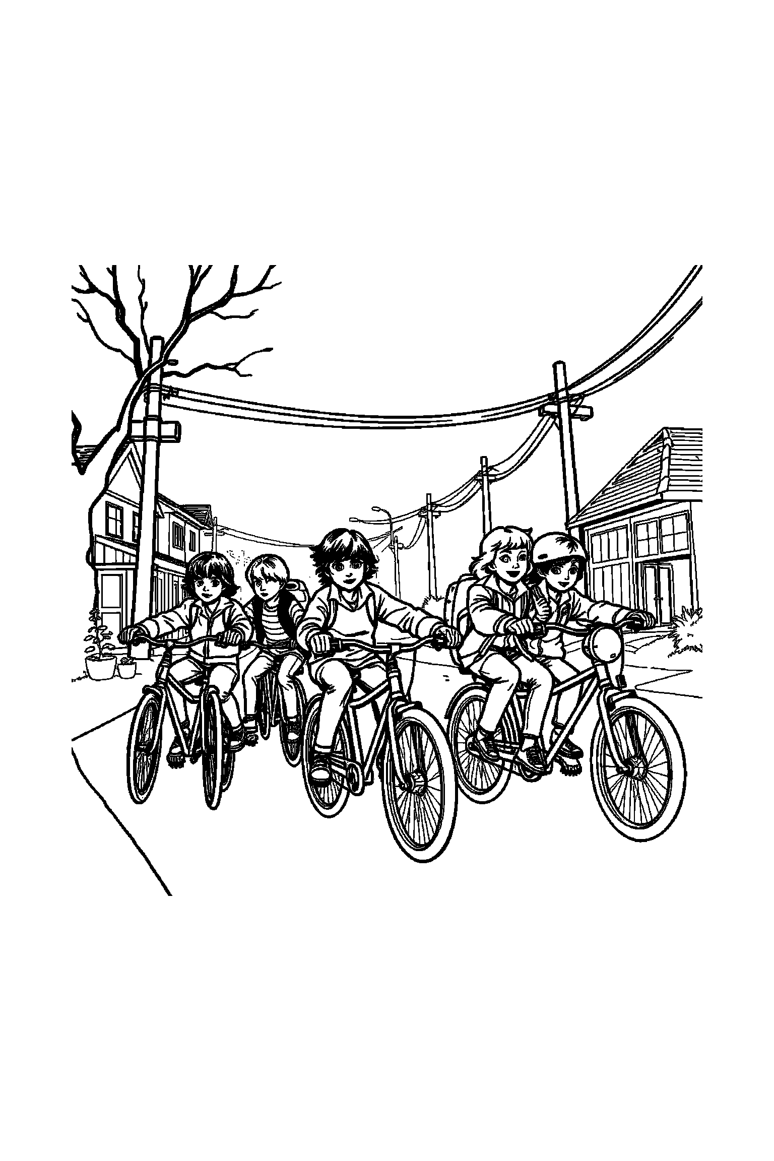 Coloriage Stranger Things gratuit à imprimer - Eleven prêt pour une aventure Coloriage Stranger Things gratuit à imprimer : Eleven prêt pour une aventure