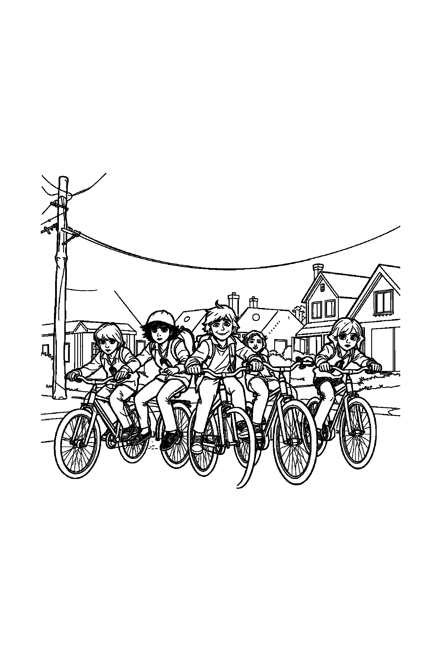 Coloriage Stranger Things gratuit à imprimer - Max dans une pose de profil simple Coloriage Stranger Things gratuit à imprimer : Max dans une pose de profil simple