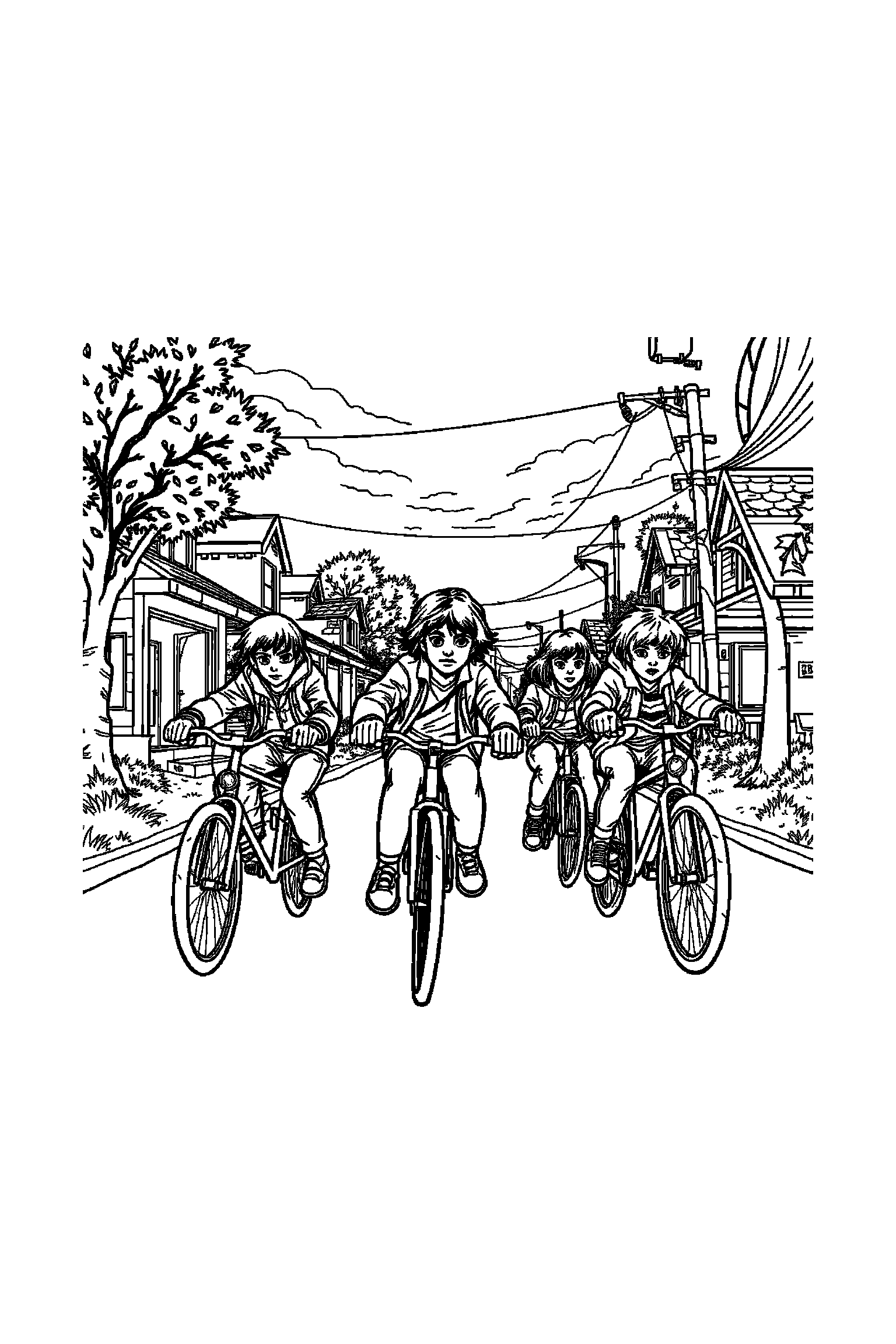 Coloriage Stranger Things gratuit à imprimer - Will avec deux accessoires à colorier Coloriage Stranger Things gratuit à imprimer : Will avec deux accessoires à colorier