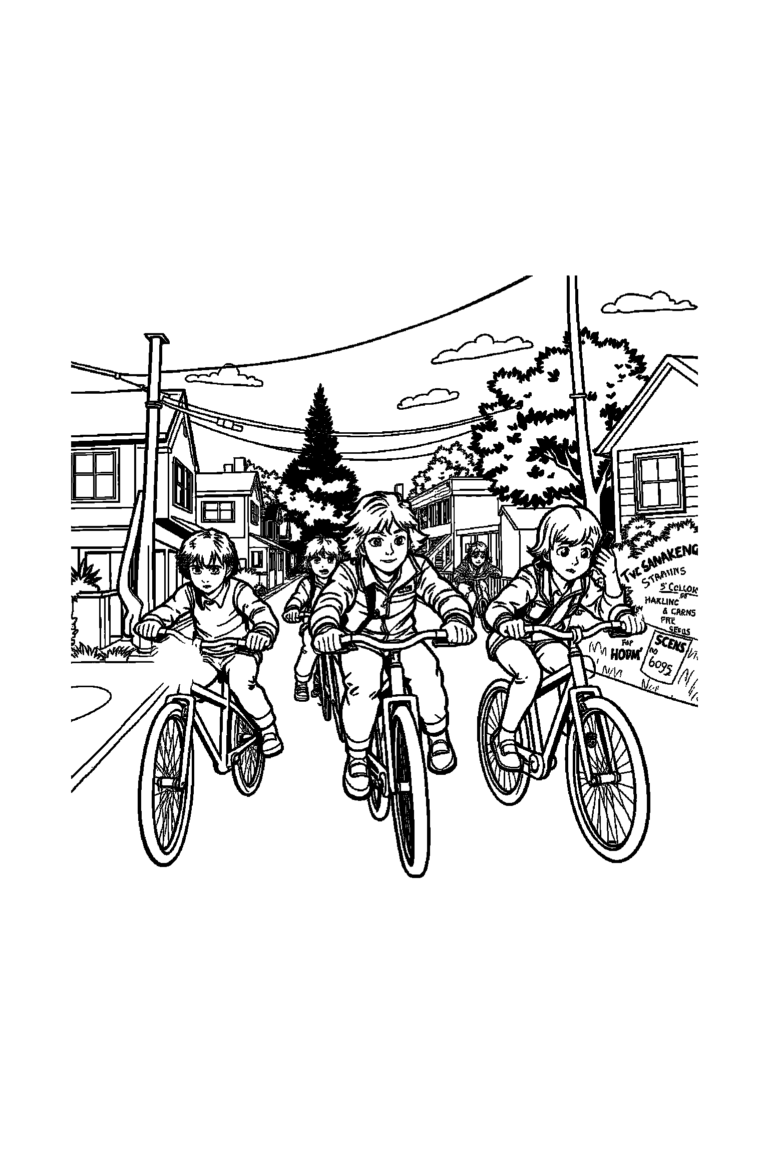 Coloriage Stranger Things gratuit à imprimer - Eleven qui prépare une activité Coloriage Stranger Things gratuit à imprimer : Eleven qui prépare une activité