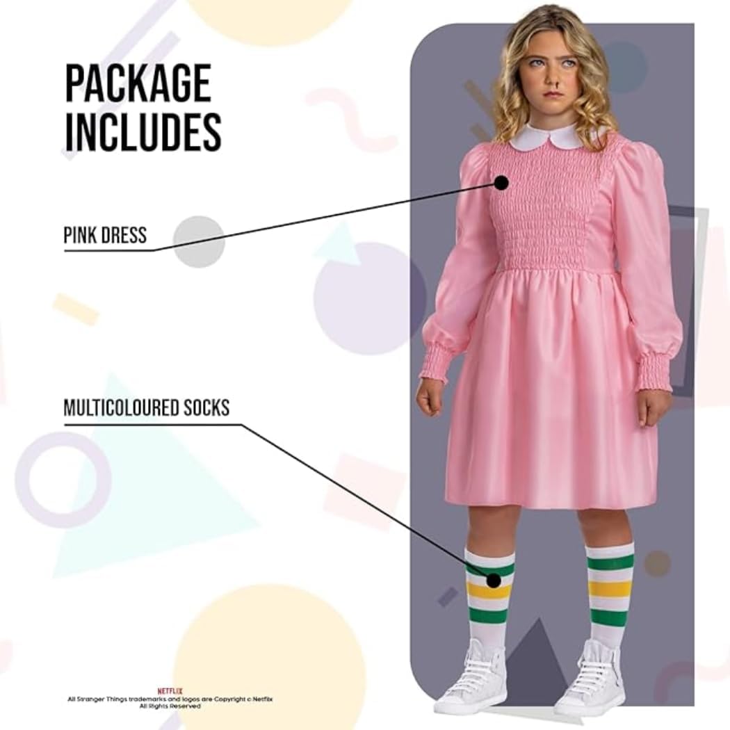 Kit de déguisement Eleven Stranger Things avec robe et chaussettes – Image 5