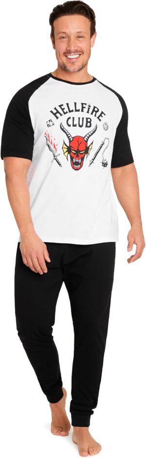 Pyjama long homme Stranger Things en 100% coton, tailles M à 3XL