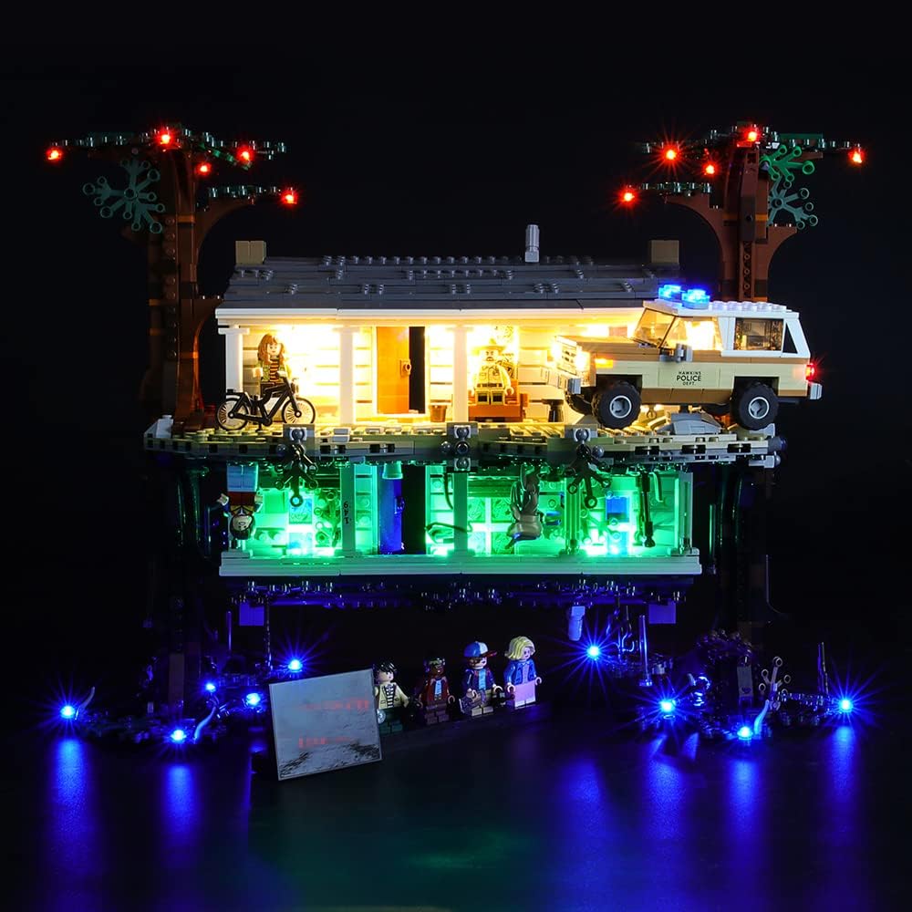 Kit d'éclairage LED The Upside Down Stranger Things pour Lego 75810
