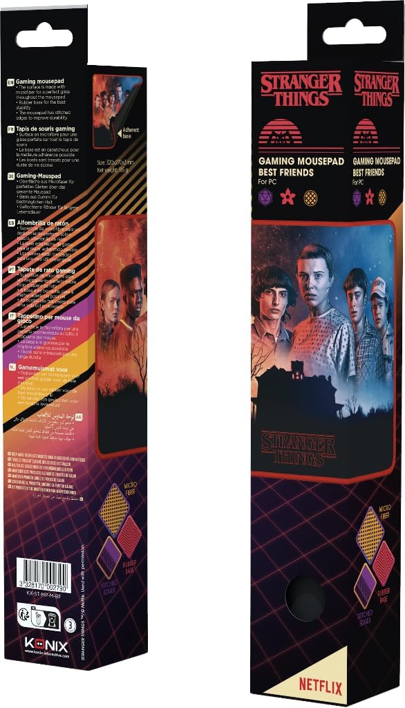 Tapis de souris gaming Stranger Things Best Friends 32 x 27 cm – Image 6