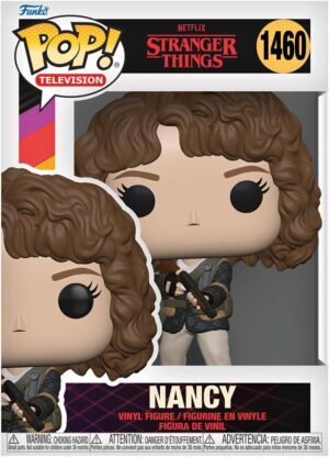 Figurine Pop Stranger Things Nancy Wheeler chasseuse avec fusil en vinyle 9,5 cm