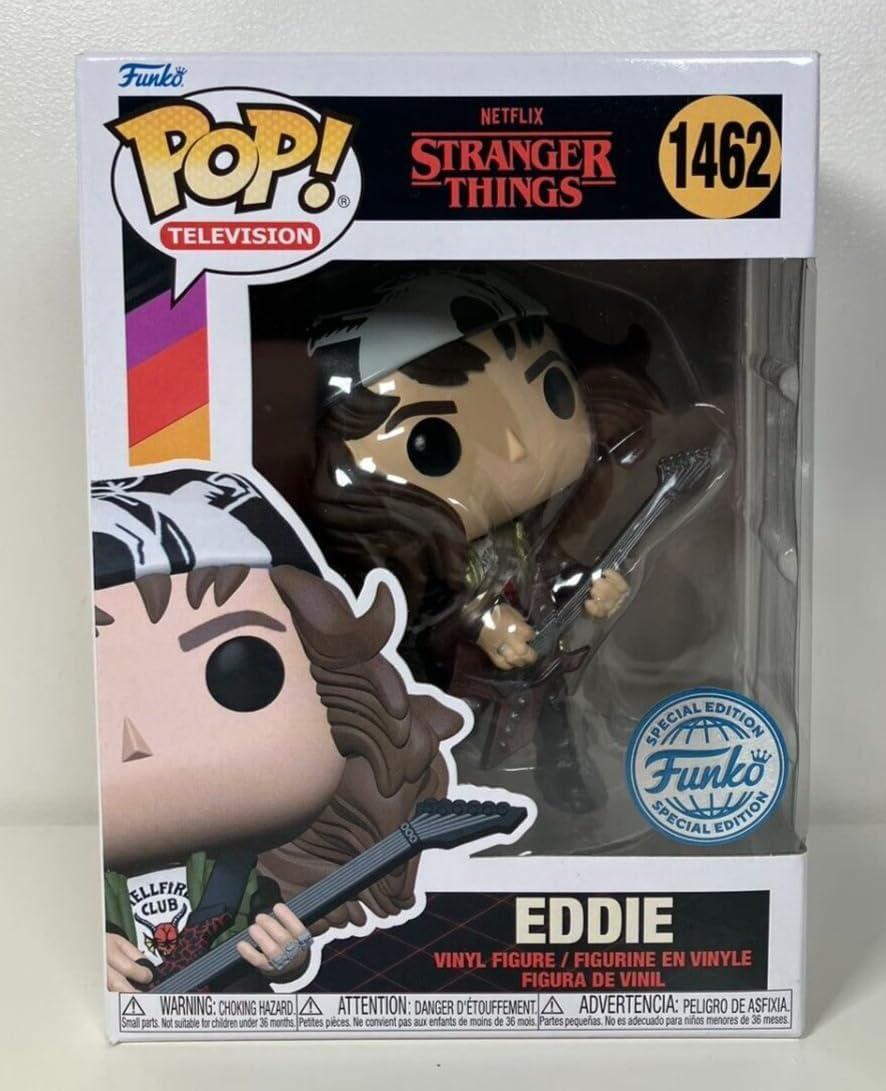 Figurine Pop Stranger Things Hunter Eddie à la guitare, métallique – Image 2