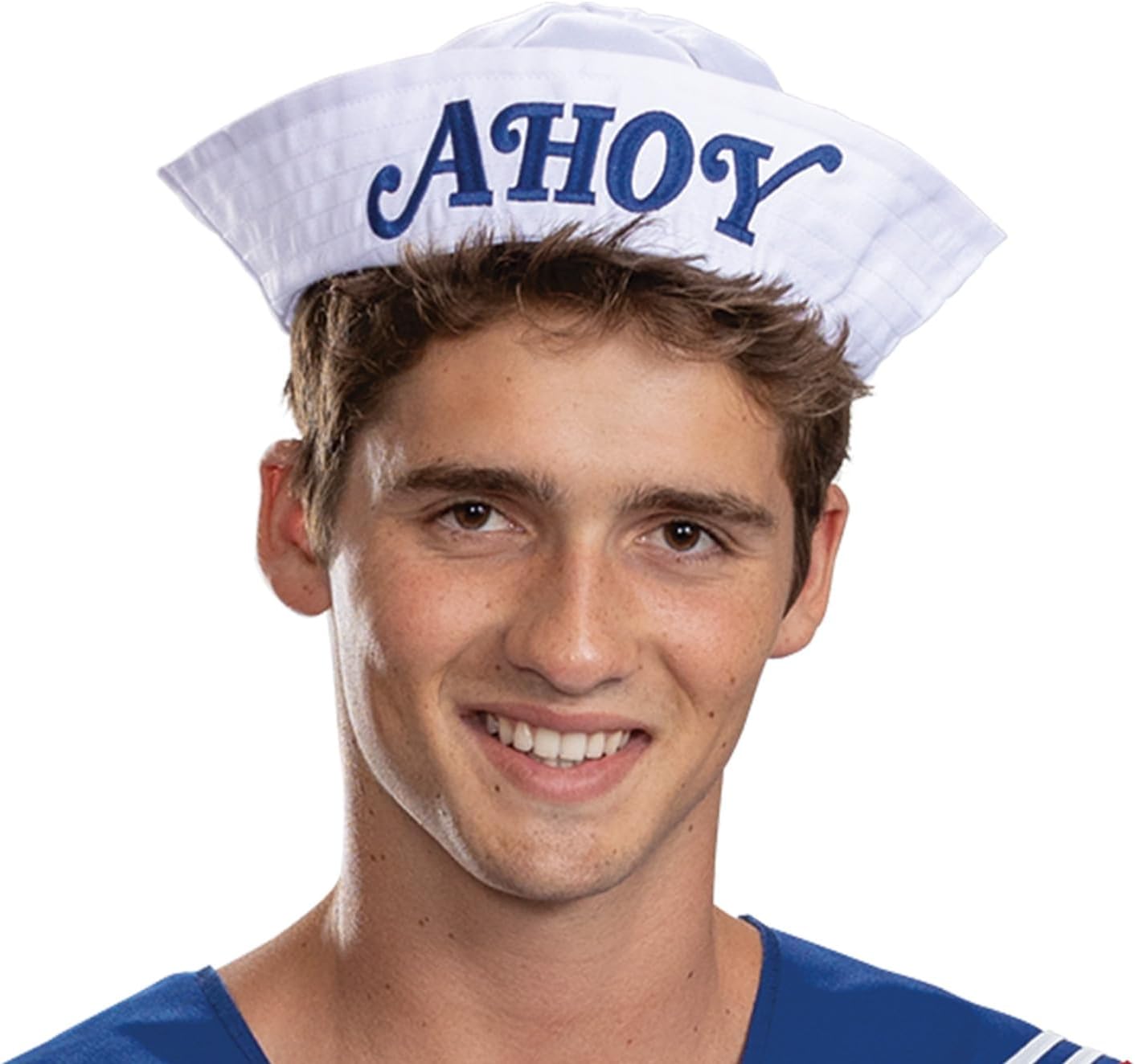 Costume homme Stranger Things Steve Scoops Ahoy avec haut et chapeau – Image 3