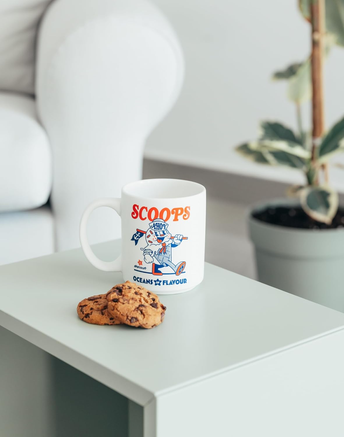 Mug Stranger Things 350 ml en céramique blanc et bleu – Image 7