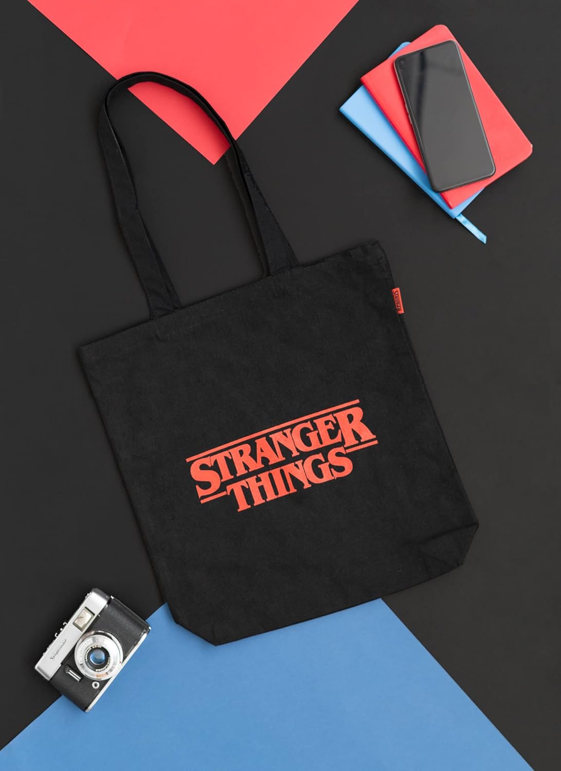 Tote bag noir Stranger Things Hellfire Club en coton écologique – Image 7