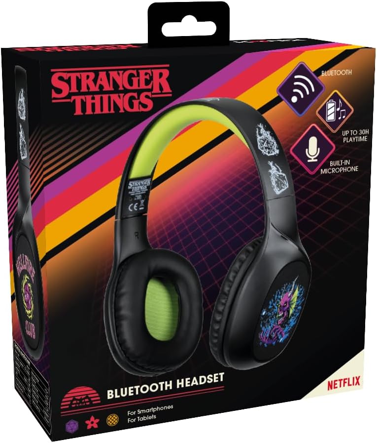 Casque audio Bluetooth 5.3 Stranger Things Konix avec micro et câble jack 3,5 mm – Image 5