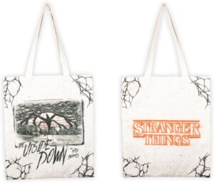 Sac tote bag Stranger Things Upside Down à longues poignées 38 x 42 cm