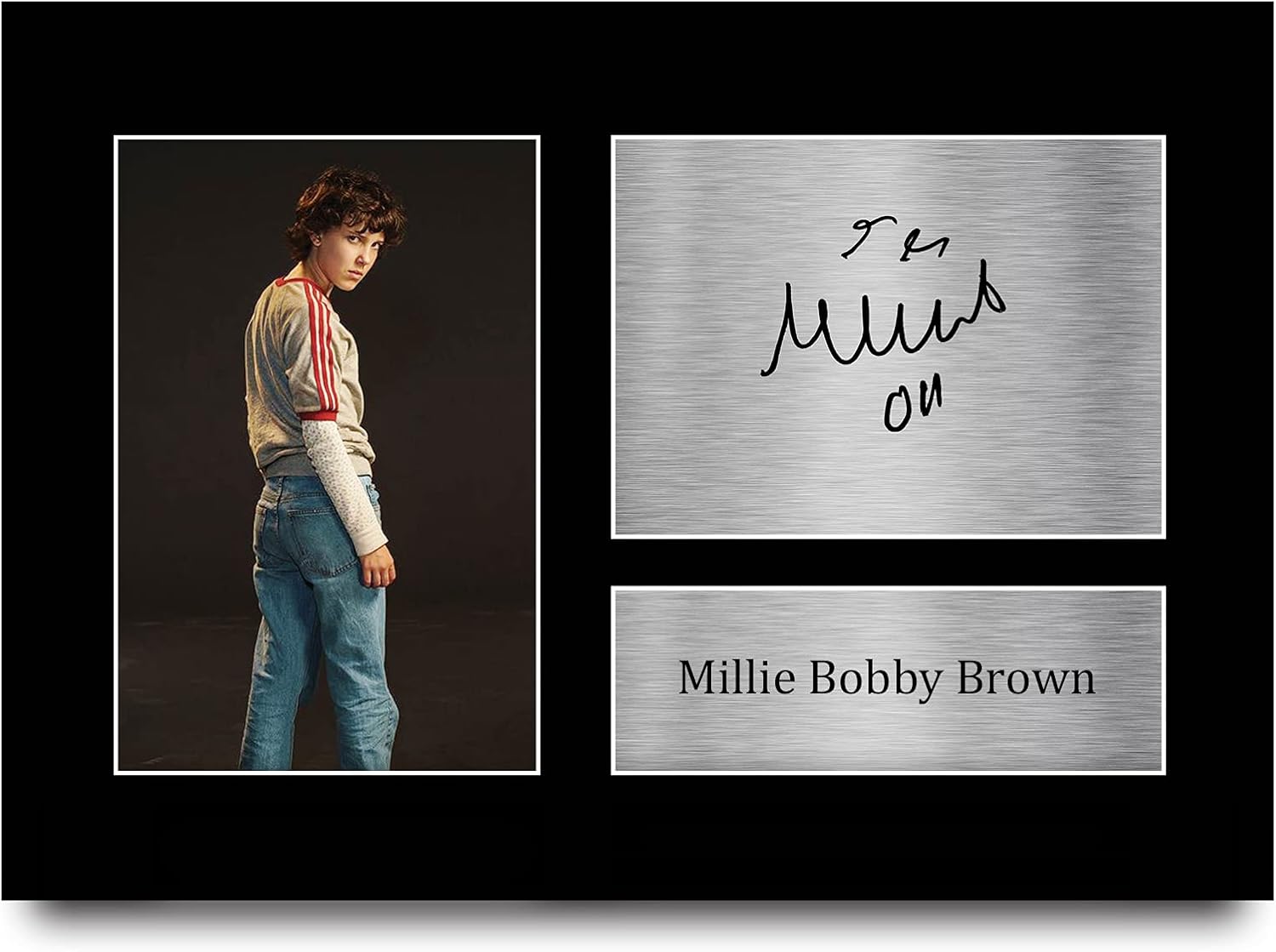 Photo A4 Stranger Things Eleven imprimé signé Millie Bobby Brown