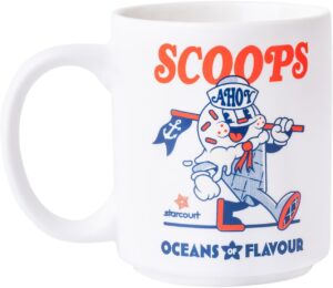 Mug Stranger Things 350 ml en céramique blanc et bleu