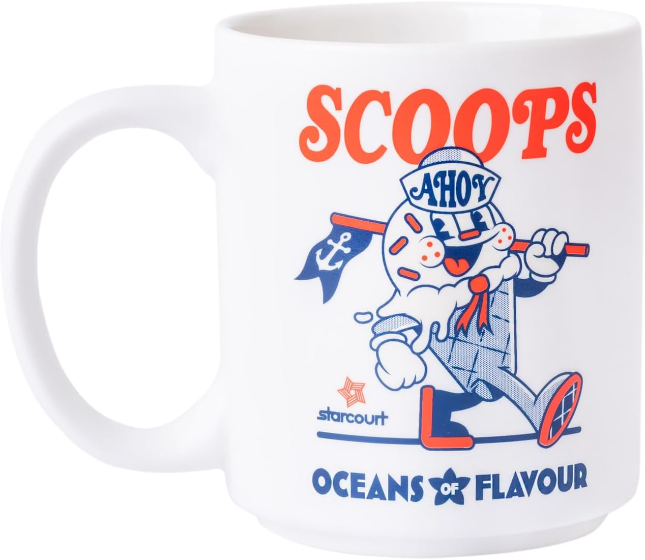 Mug Stranger Things 350 ml en céramique blanc et bleu
