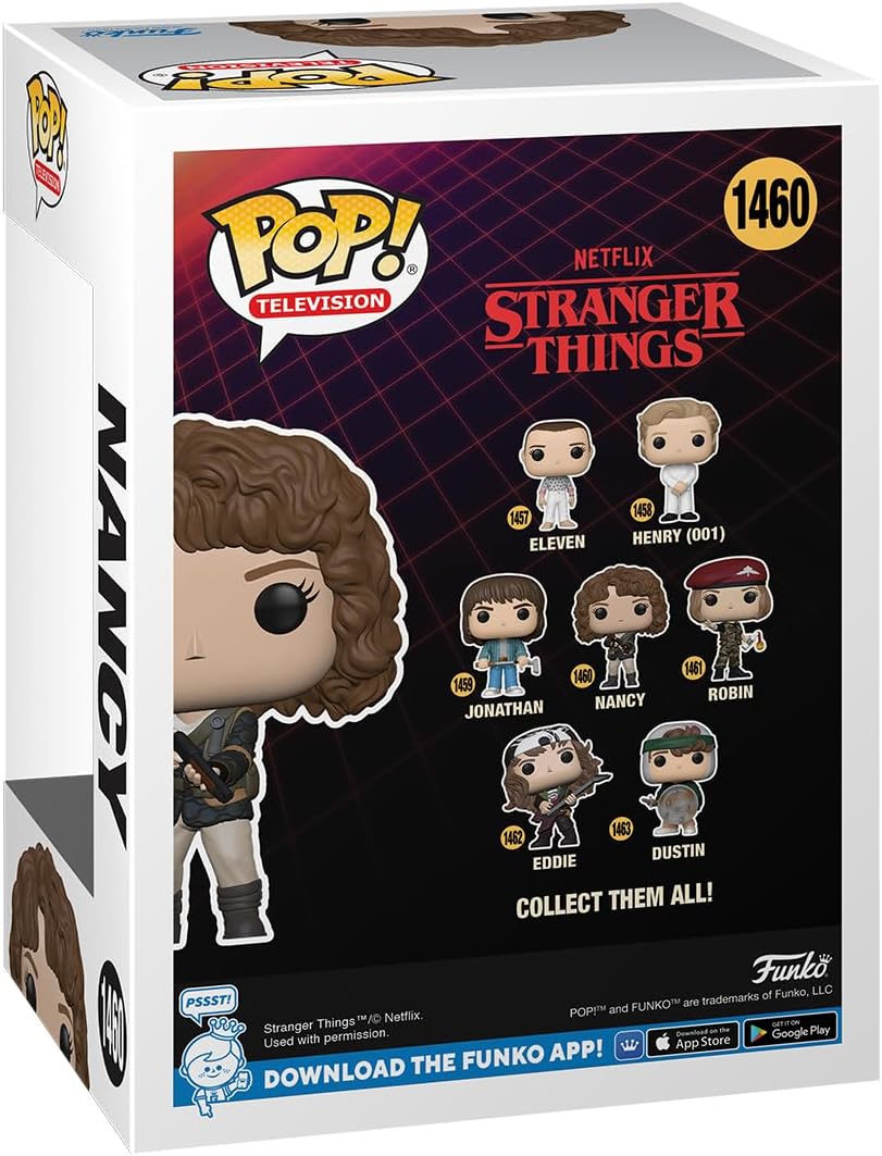 Figurine Pop Stranger Things Nancy Wheeler chasseuse avec fusil en vinyle 9,5 cm – Image 3