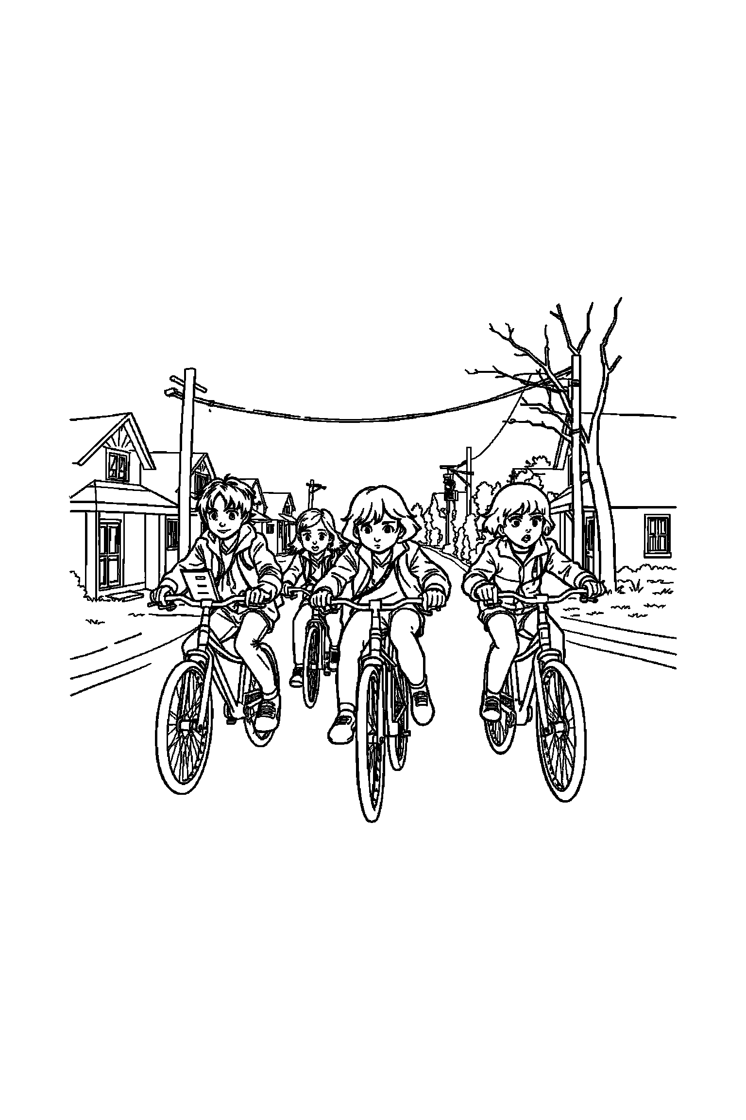 Coloriage Stranger Things gratuit à imprimer - motif difficile de guirlandes autour de Dustin Coloriage Stranger Things gratuit à imprimer : motif difficile de guirlandes autour de Dustin