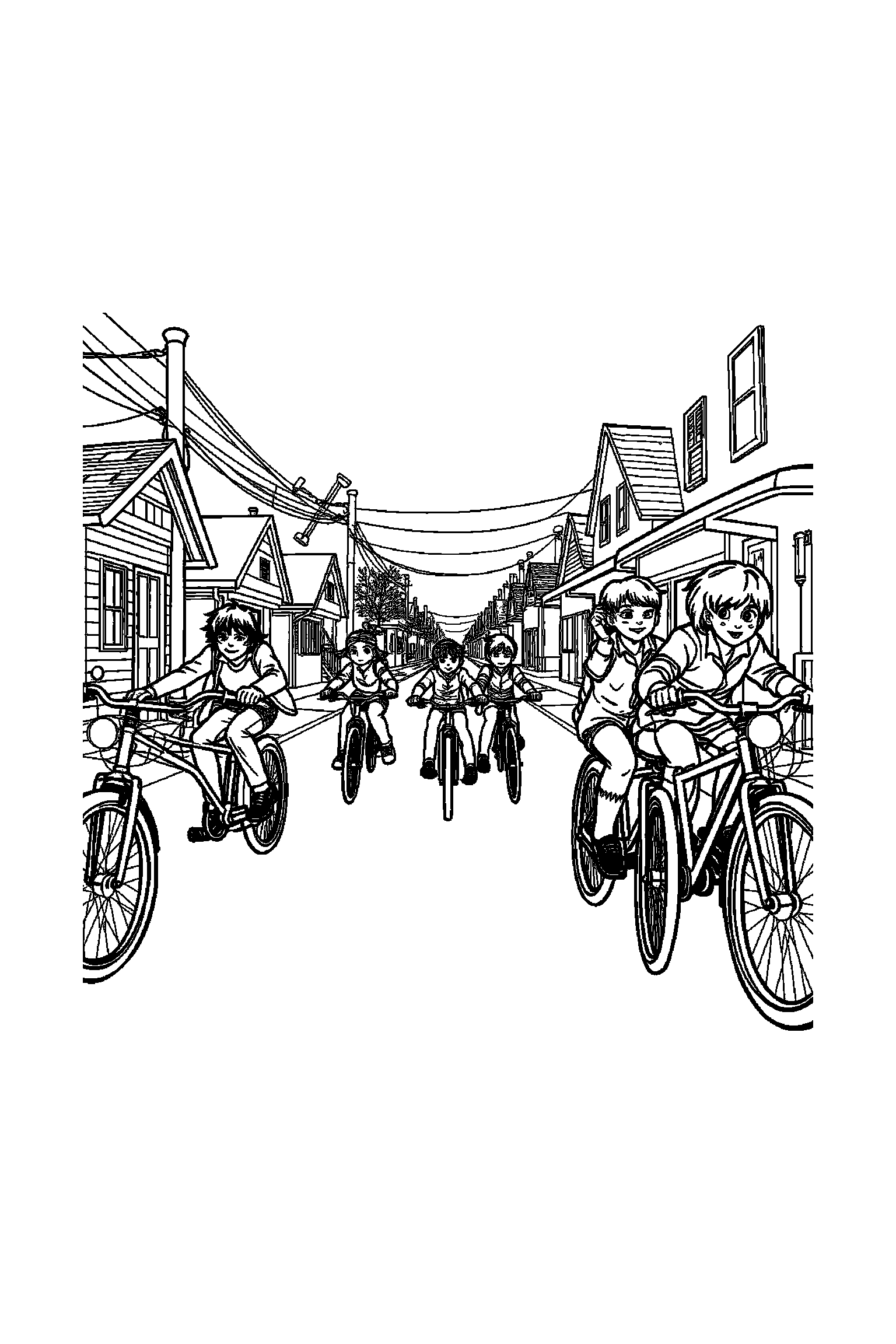 Coloriage Stranger Things gratuit à imprimer - grand coloriage détaillé de Lucas avec formes rétro Coloriage Stranger Things gratuit à imprimer : grand coloriage détaillé de Lucas avec formes rétro