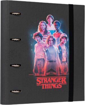 Classeur rigide A4 Stranger Things à 4 anneaux 27 x 32 cm