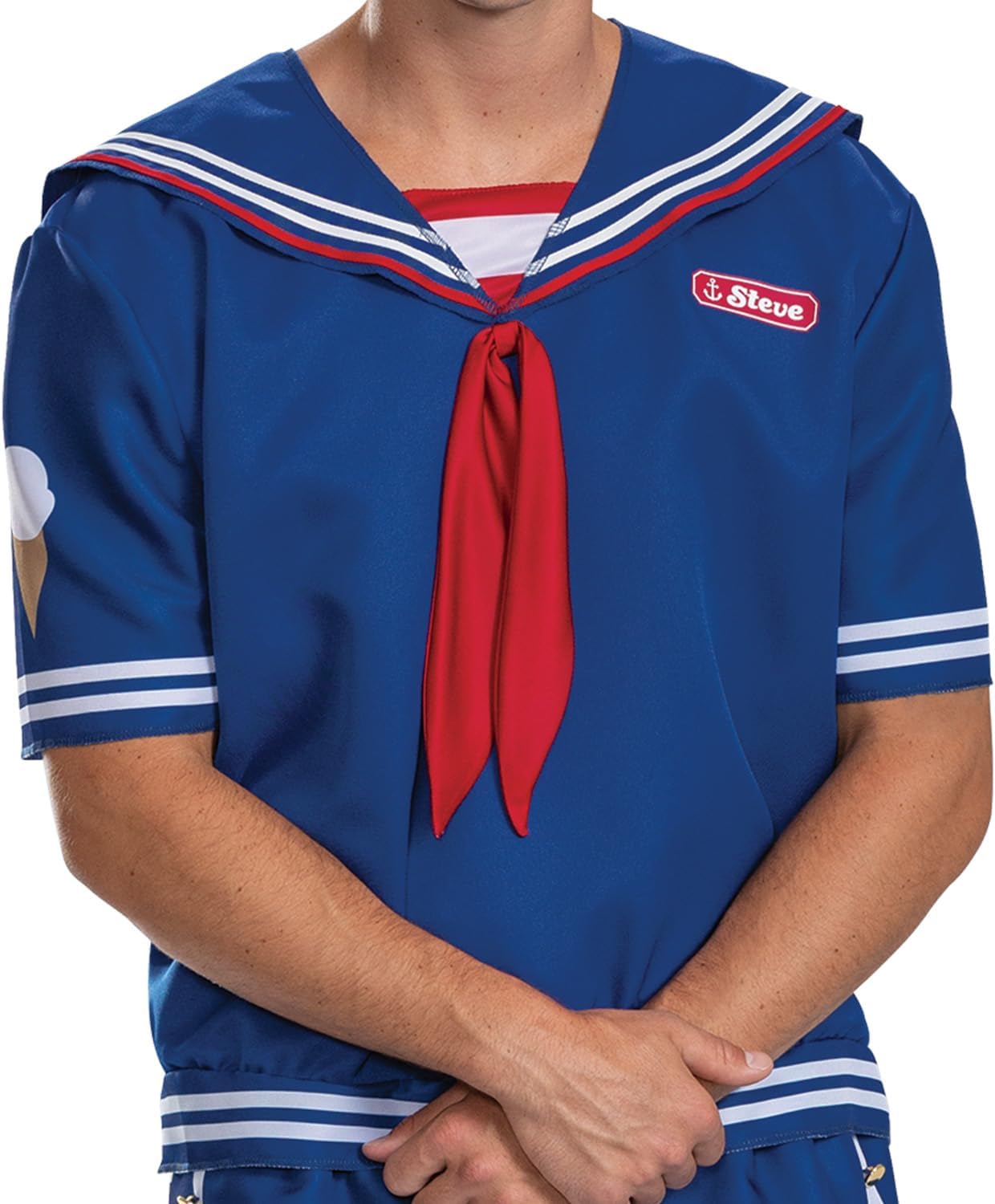 Costume homme Stranger Things Steve Scoops Ahoy avec haut et chapeau – Image 4