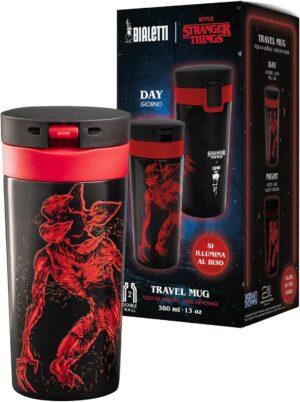 Mug de voyage Stranger Things Démogorgon isotherme 380 ml glow in the dark