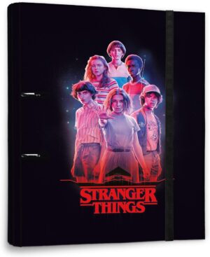 Classeur A4 Stranger Things rigide noir à 2 anneaux 27 x 32 cm