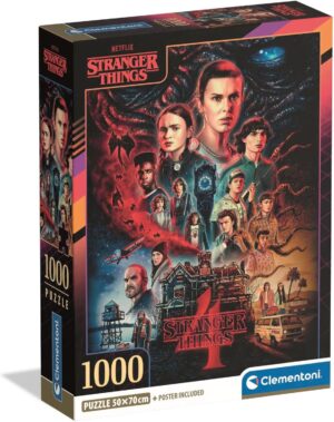Puzzle Stranger Things 1000 pièces Compact Box Clementoni