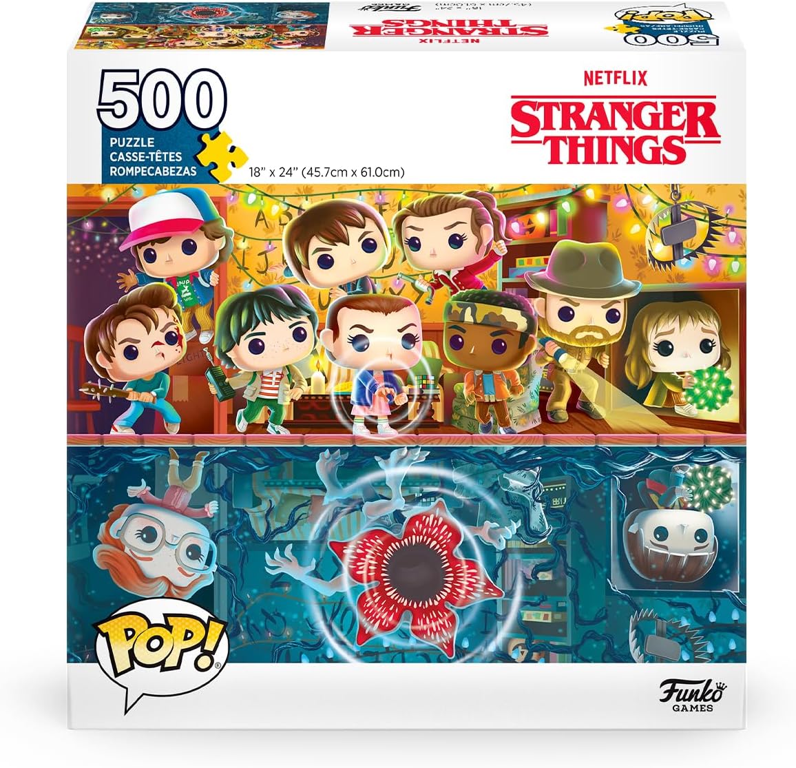 Puzzle Funko Pop! Stranger Things Upside Down 500 pièces en anglais