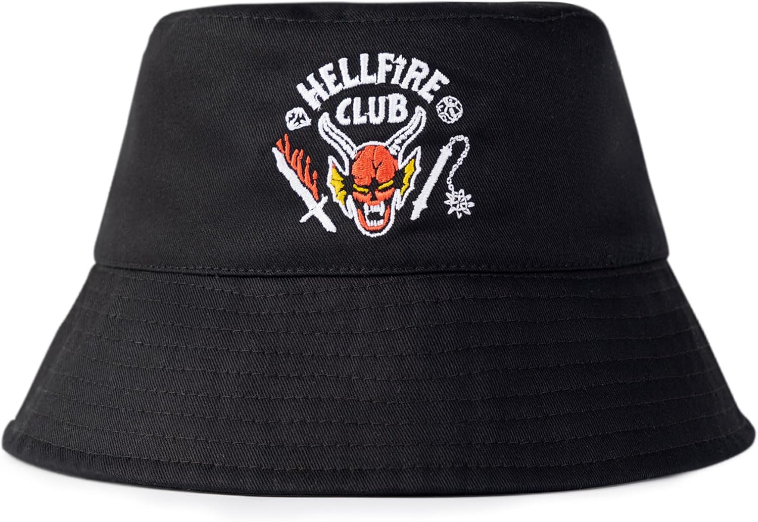 Chapeau bob noir Stranger Things Hellfire Club – Image 3
