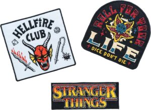 Set de 3 patchs thermocollants Stranger Things en polyester