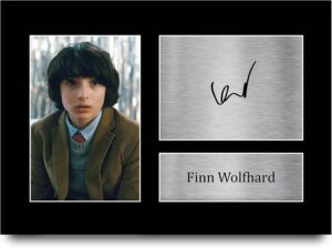 Photo imprimée signée Finn Wolfhard, Mike Wheeler - Stranger Things, format A4