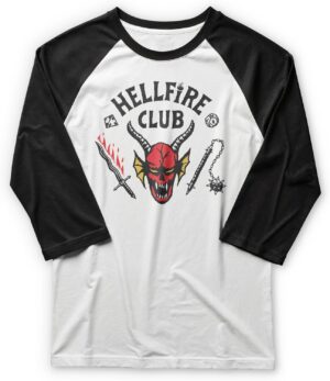 T-shirt raglan Hellfire Club Homme Stranger Things