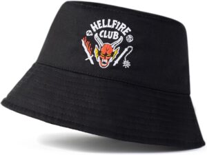 Chapeau bob noir Stranger Things Hellfire Club