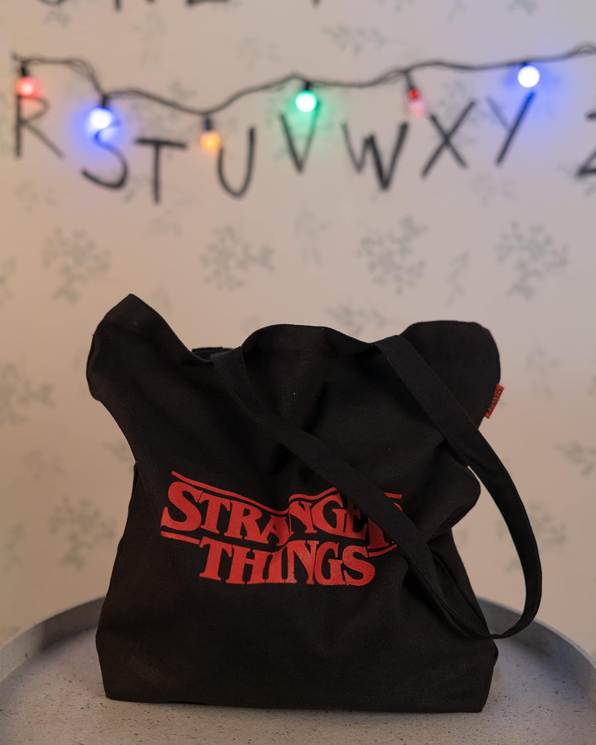 Tote bag noir Stranger Things Hellfire Club en coton écologique – Image 6