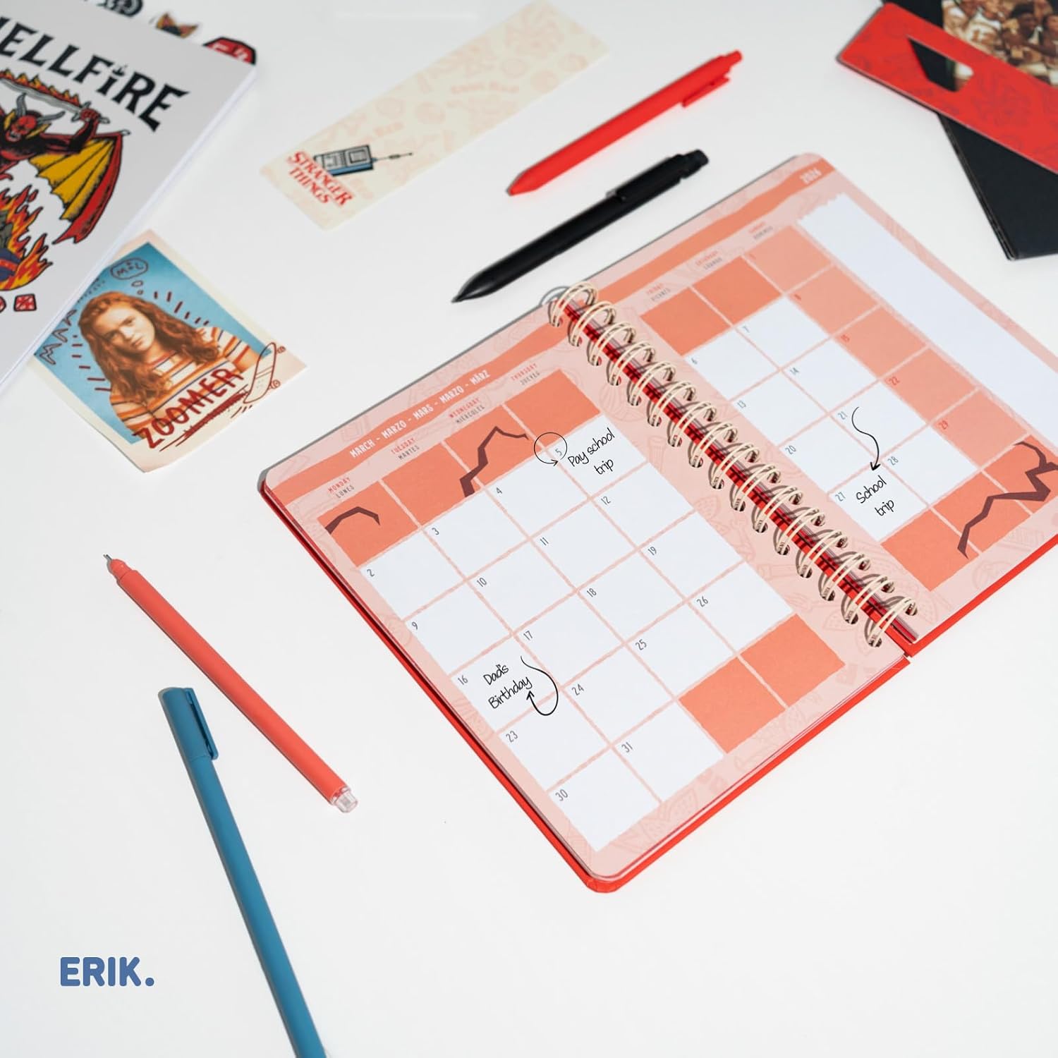 Agenda semainier A5 2025 2026 Stranger Things pour fans d'Eleven – Image 4