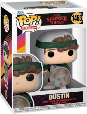 Figurine Pop Stranger Things Hunter Dustin avec bouclier 9,5 cm