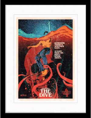 Poster encadré Stranger Things Steve, chapitre 6, cadre noir 30 x 40 cm