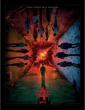 Poster Stranger Things Saison 4 « Chaque fin a un design débutant » 30 cm x 40 cm