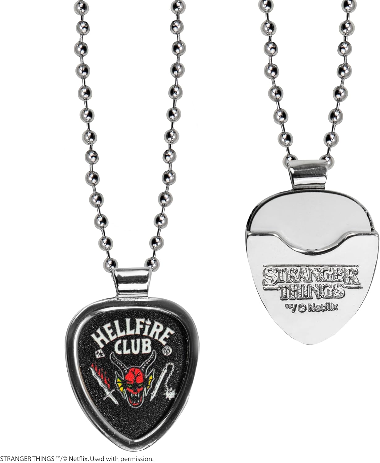 Collier interchangeable Stranger Things Eddie Munson en Acier inoxydable et Zircon