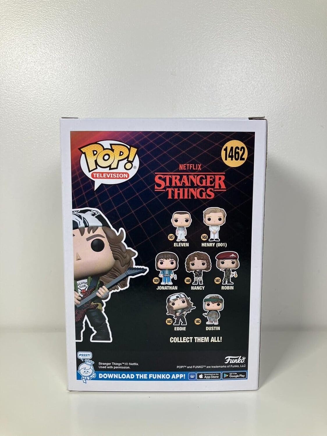 Figurine Pop Stranger Things Hunter Eddie à la guitare, métallique – Image 3