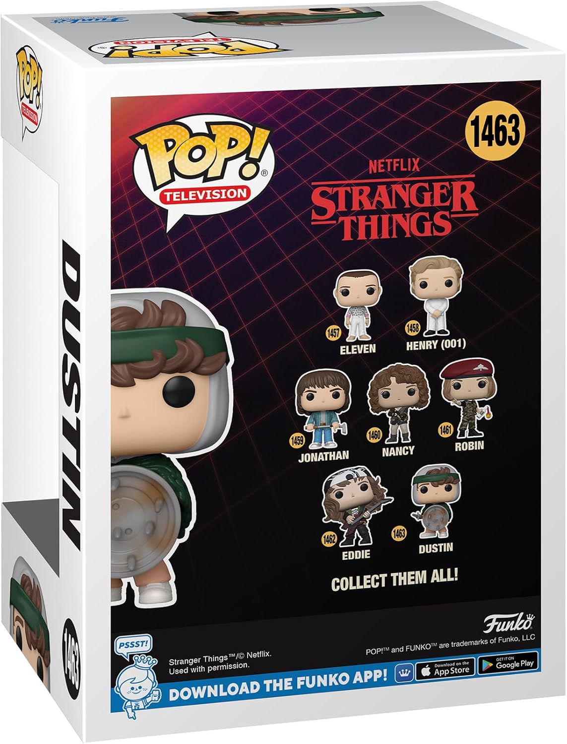 Figurine Pop Stranger Things Hunter Dustin avec bouclier 9,5 cm – Image 3