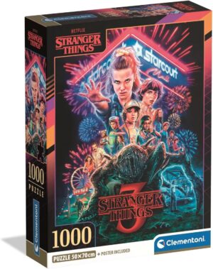 Puzzle Stranger Things 1000 pièces en Compact Box par Clementoni
