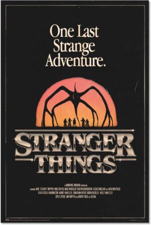Poster Stranger Things Saison 5 jaune et noir 91,5 x 61 cm