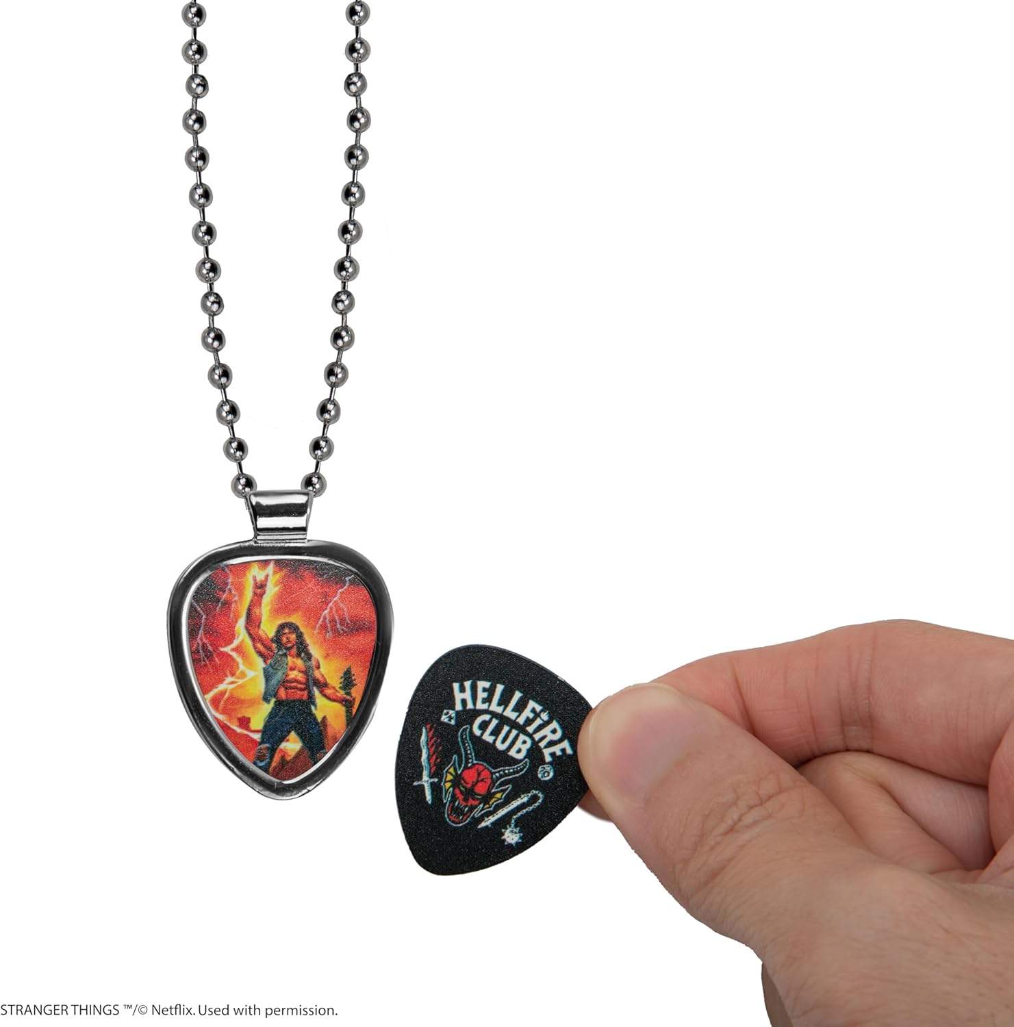 Collier interchangeable Stranger Things Eddie Munson en Acier inoxydable et Zircon – Image 3